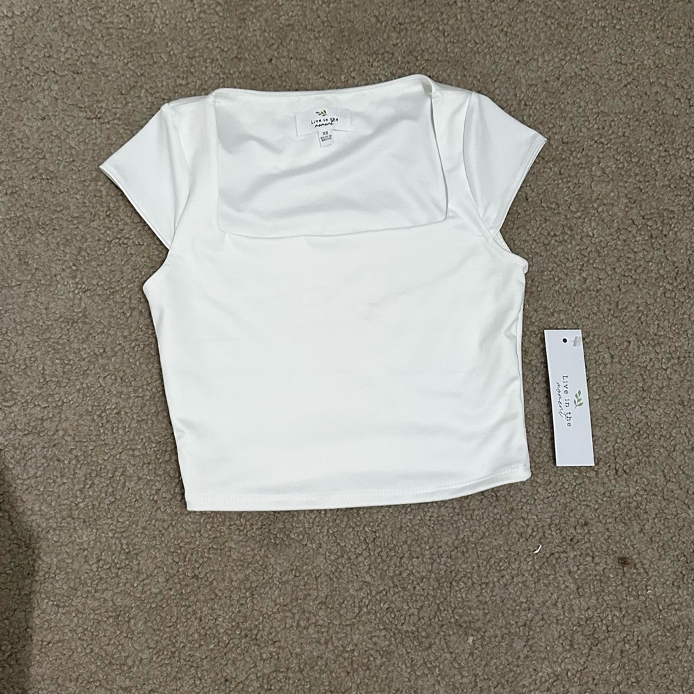White crop top